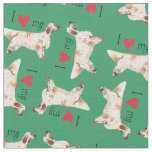 I Love my English Setter Fabric