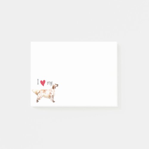 I Love my English Setter Post_it Notes