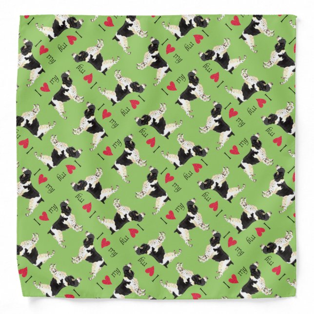 I Love my English Springer Spaniel Bandana (Front)