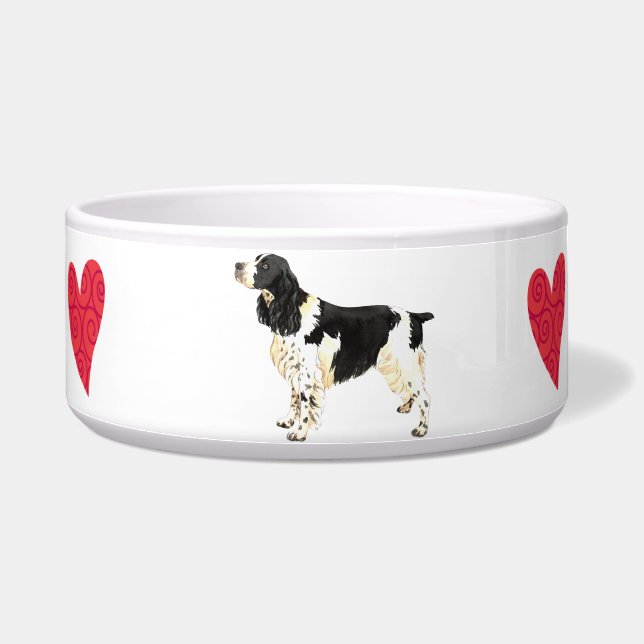 I Love my English Springer Spaniel Bowl (Right)