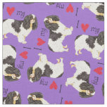 I Love my English Toy Spaniel Fabric