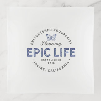 I Love My Epic Life Glass Trinket Tray