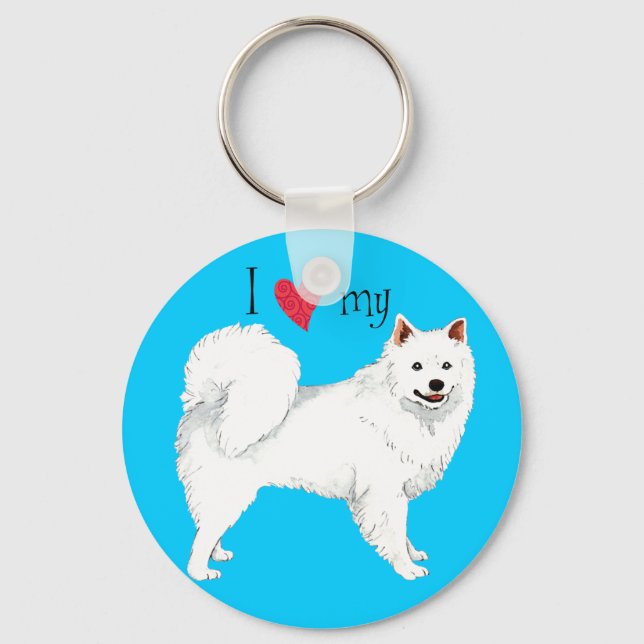 I love my Eskie Keychain (Front)