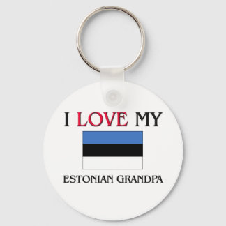 I Love My Estonian Grandpa Keychain