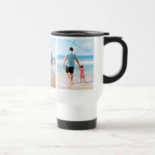 I Love My Family - Custom Photo Collage with Text  Travel Mug