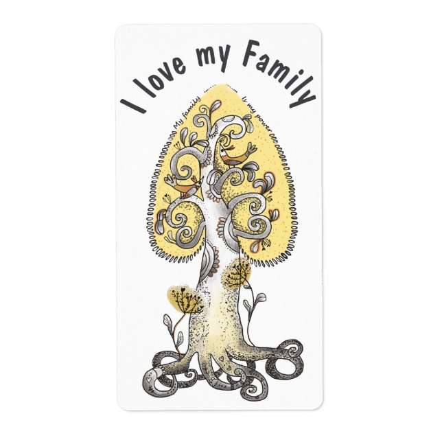 I love my family  label (Front)