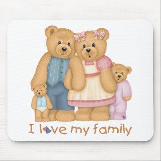 I Love My Family Mousepad