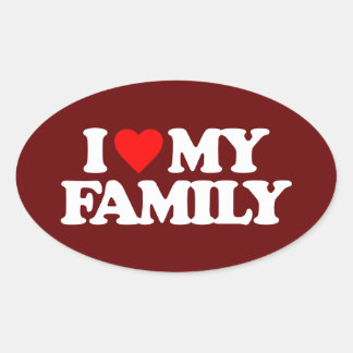 I Love My Family Stickers | Zazzle