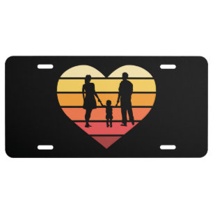I Love My Family -parents With Children License Pl Plate