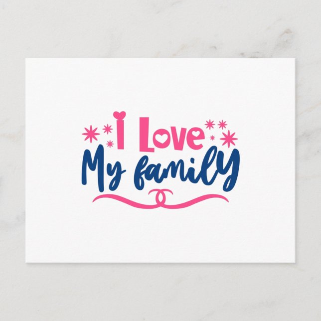 I love my Family Postcard (Front)