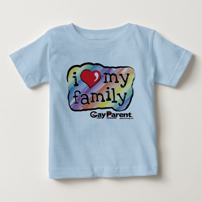 I Love My Family Rainbow t-shirt (Front)