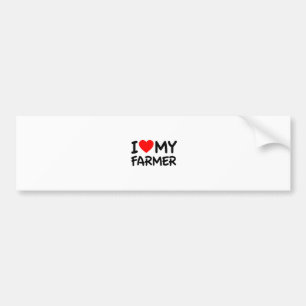 I love my farmer bumper sticker