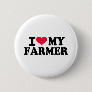 I love my Farmer Pinback Button