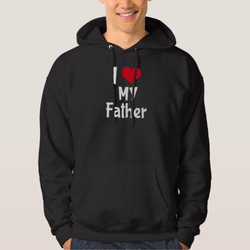 I Love My Father Awesome With Big Heart Red Hoodie