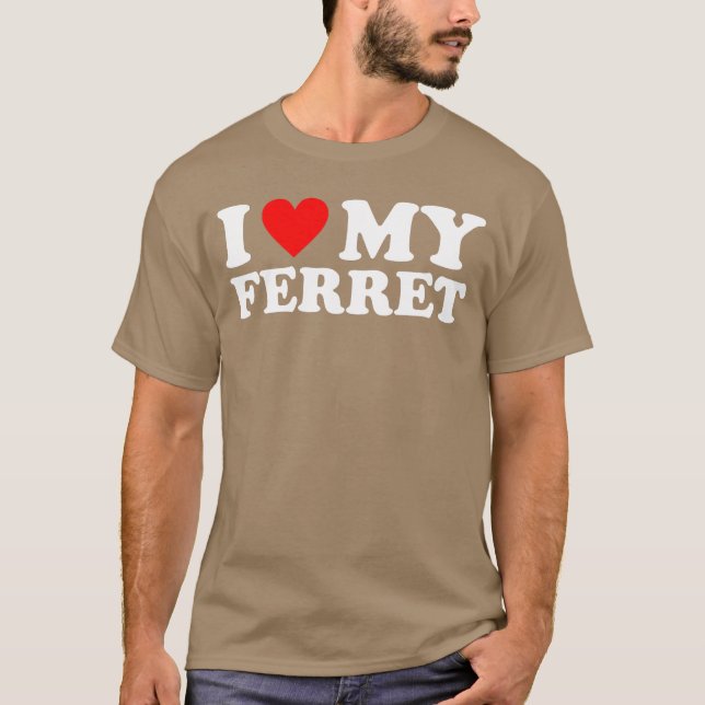 I Love My Ferret I Heart My Ferret gift boy boy T-Shirt (Front)