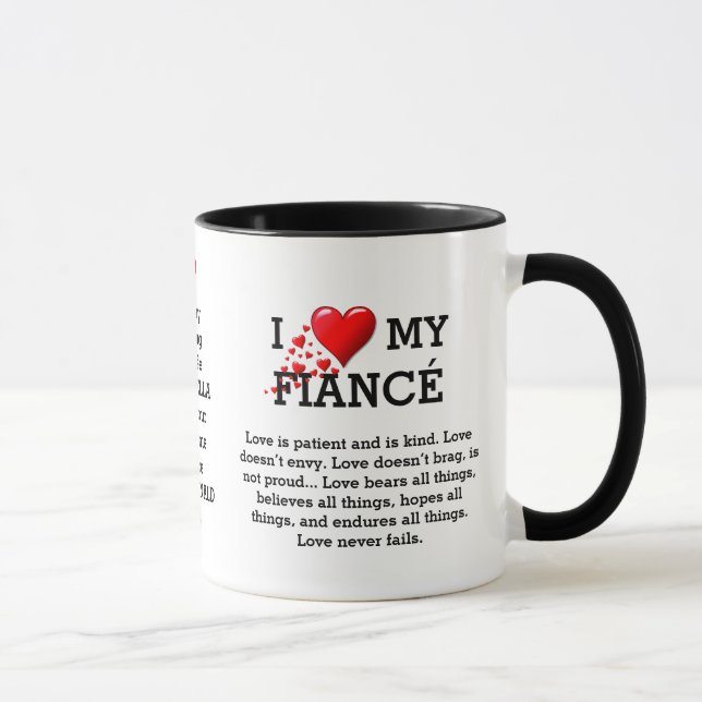 I LOVE MY FIANCÉ Custom Christian Mug (Right)
