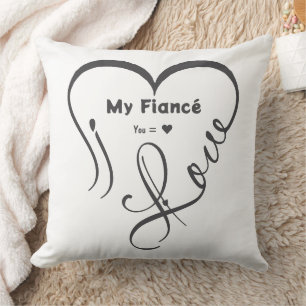 I Love My Fiancé • You = ♥ 🫳🏻💍 Throw Pillow