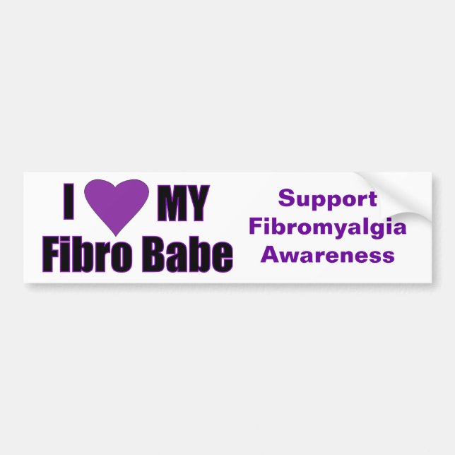 I love my Fibro Babe Bumper Sticker (Front)