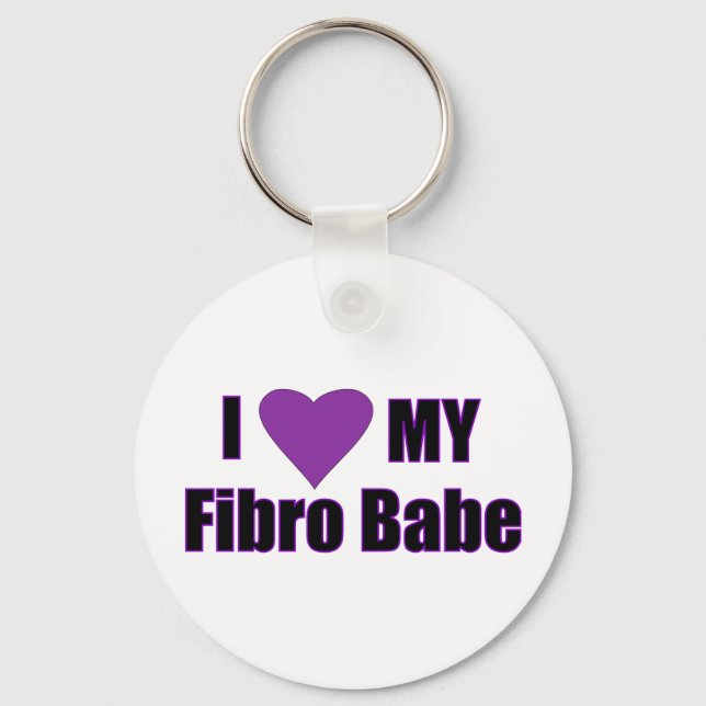 I love my Fibro Babe Keychain (Front)