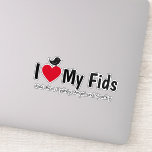 I Love My Fids Feathered Kids Canary Finch Sticker