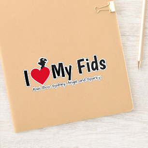 I Love My Fids Feathered Kids Parrot Sticker
