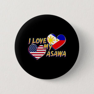 I Love My Filipina Wife American Filipino Asawa Pi Button