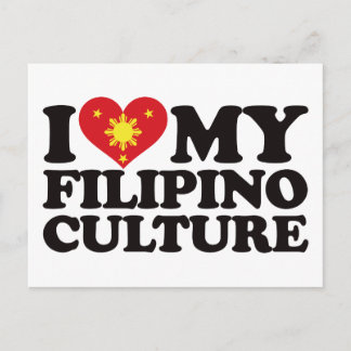 I Love My Filipino Culture Postcard