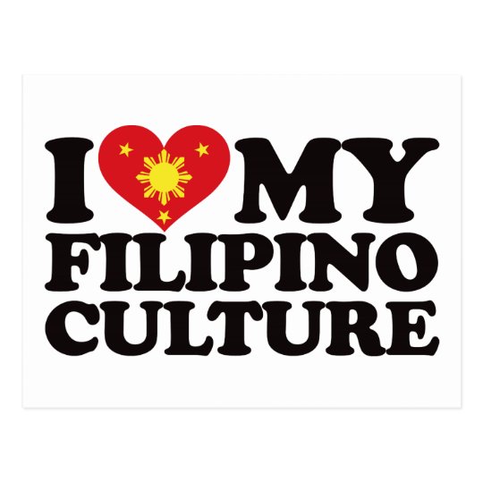 I Love My Filipino Culture Postcard
