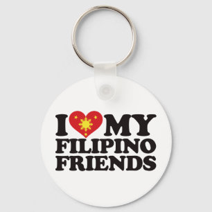 I Love My Filipino Friends Keychain