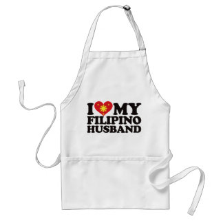 I Love My Filipino Husband Adult Apron