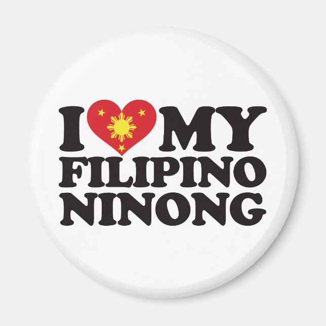 I Love My Filipino Ninong Magnet (Front)