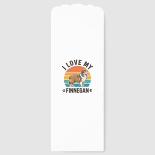 I Love My Finnegan Vintage Dog Name Shirt Design_1 Bookmarks