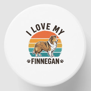 I Love My Finnegan Vintage Dog Name Shirt Design_1 Mini Candle Favors
