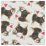 I Love my Finnish Lapphund Fabric