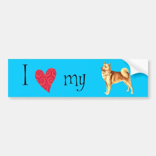 I Love my Finnish Spitz Bumper Sticker