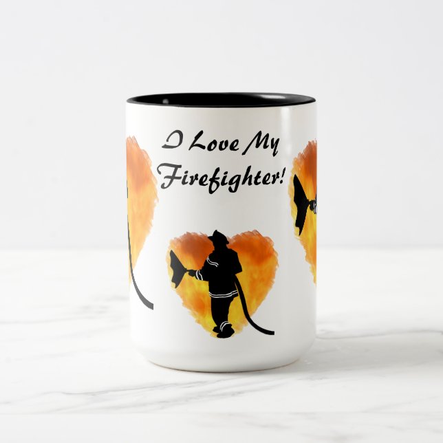 "I Love My Firefighter" Mug (Center)