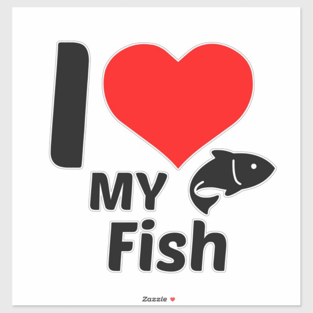 I love my fish sticker (Sheet)