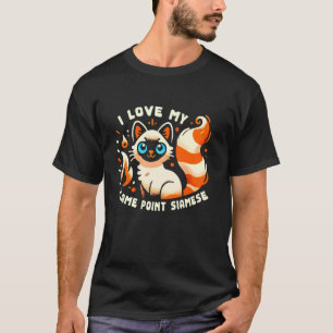 I Love My Flame Point Siamese Persian Cat T-Shirt
