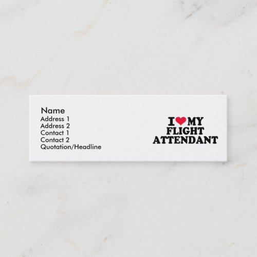 I love my Flight Attendant Business Card Template