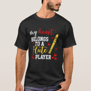 I Love My Flute Player Husband Wife Couples BFF Va T-Shirt