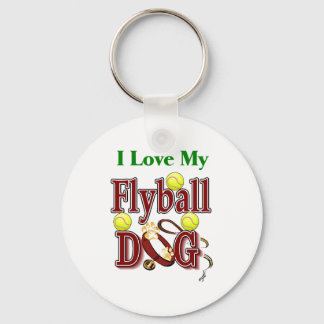 I love my flyball dog keychain