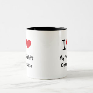 I Love My Forklift Operator Two-Tone Coffee Mug