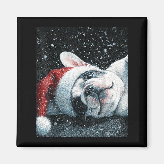 I Love My French Bulldog Christmas Cute  Magnet (Front)