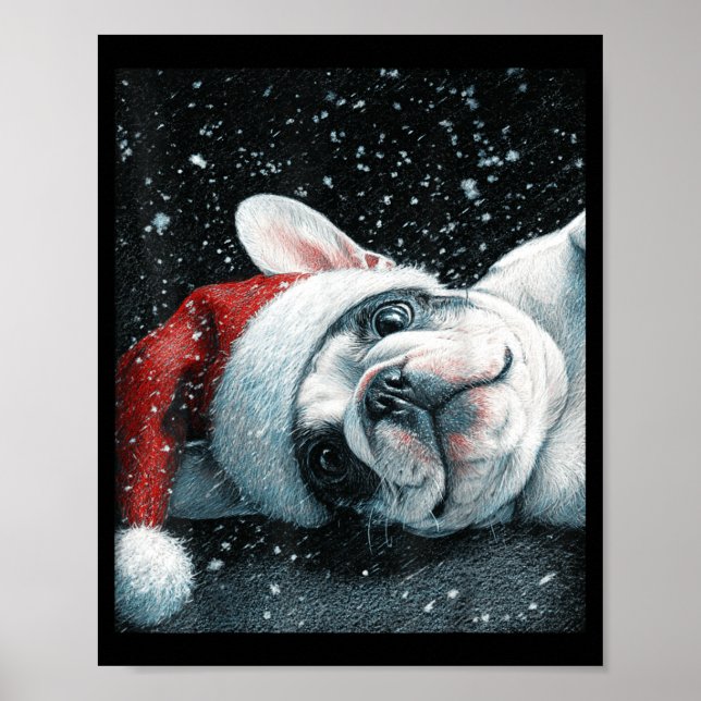 I Love My French Bulldog Christmas Cute  Poster (Front)