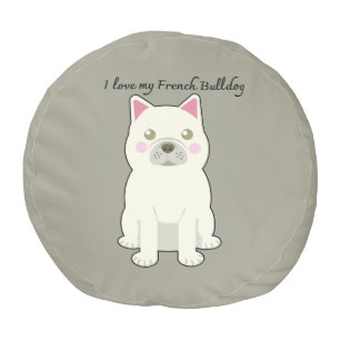 I Love my French Bulldog Pouf