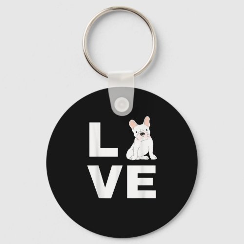 I Love My Frenchie French Bulldog Dog Lover Gift Keychain