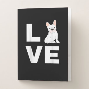 I Love My Frenchie French Bulldog Dog Lover Gift Pocket Folder