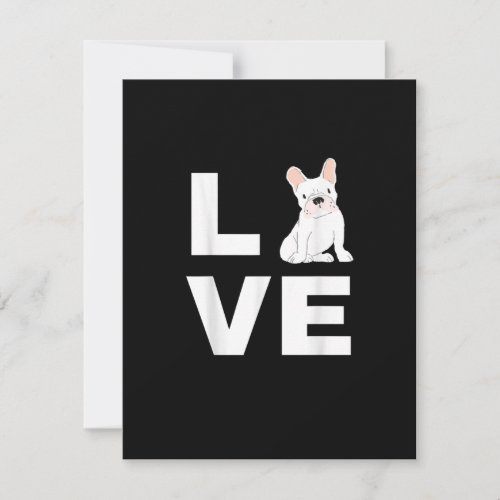 I Love My Frenchie French Bulldog Dog Lover Gift Thank You Card