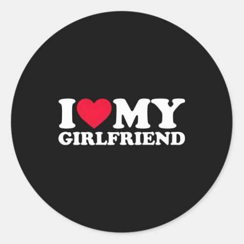 I Love My Friend I He My Friend Gf Classic Round Sticker