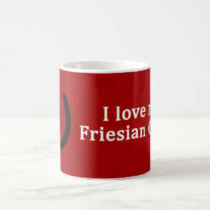 I Love My Friesian Cross Horse Coffee Mug